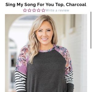 *NWT* Sing My Song Top in Charcoal by Chic Soul 1X